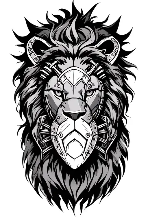 A Strong Gladiator Who Has A Mechanical Heart And Is Also A Lion