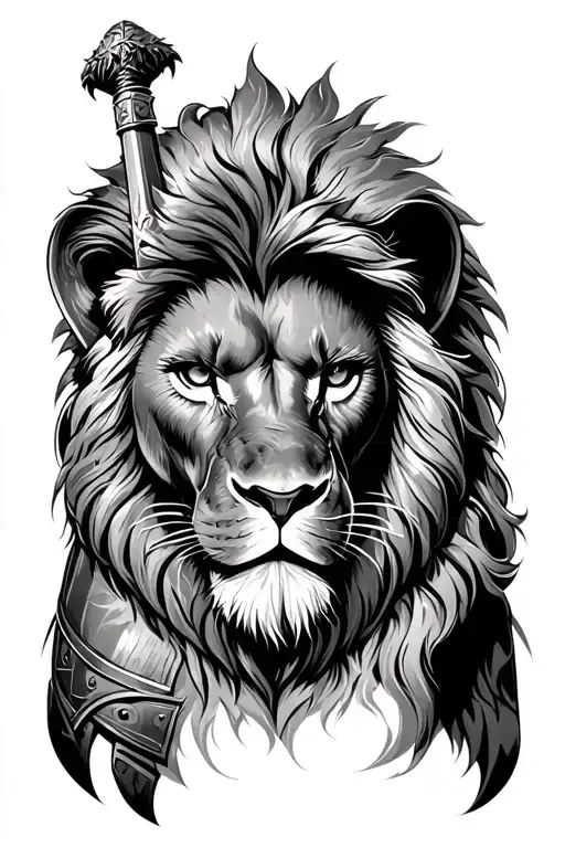 Gladiator With A Lion