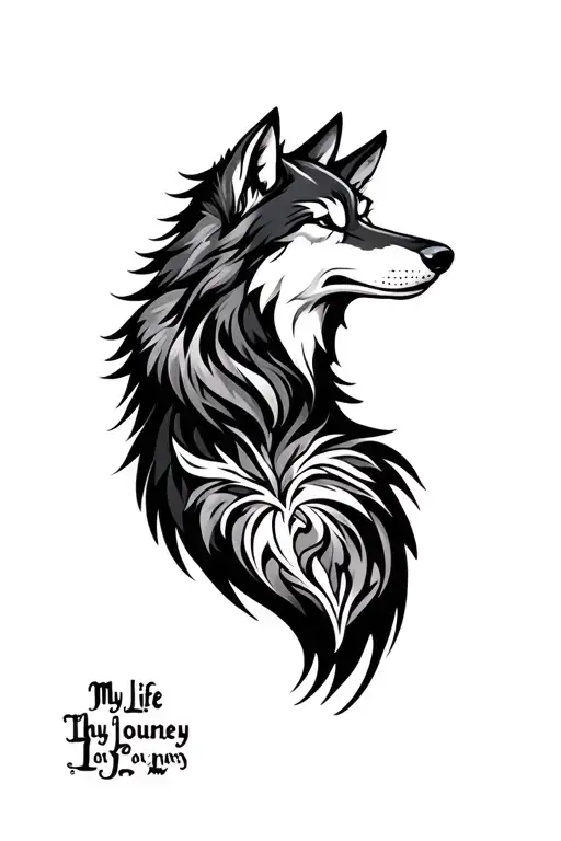 Wolf Tattoo Describing My Life Journey