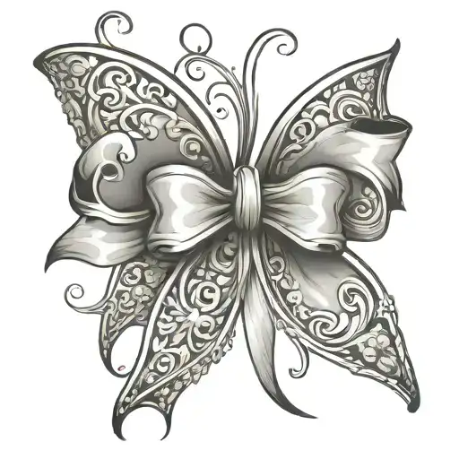 Sexy Hip Tattoo Of A Bow