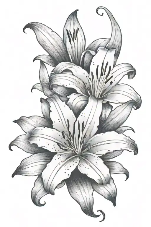 Lily Black Out Background Framed