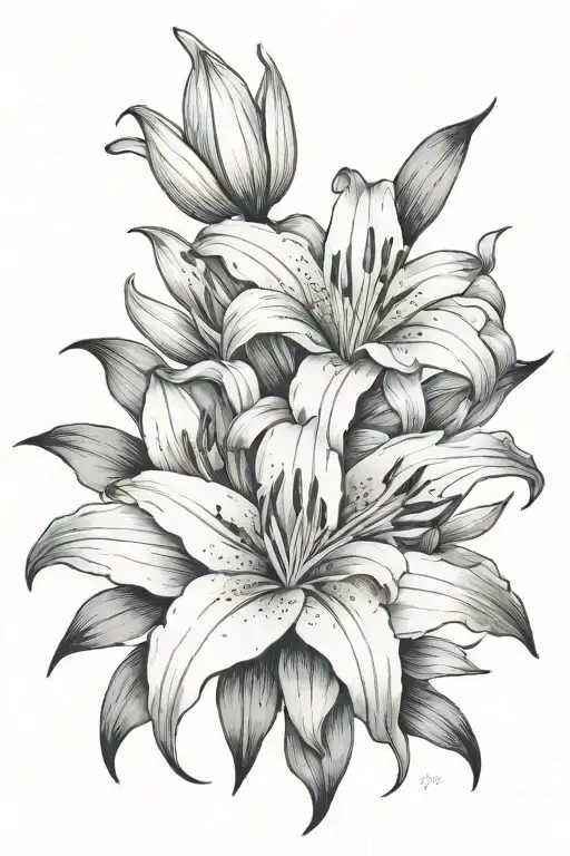 Lily Black Out Background Framed