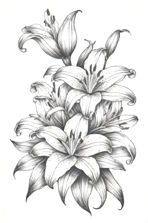 Lily Black Out Background Framed