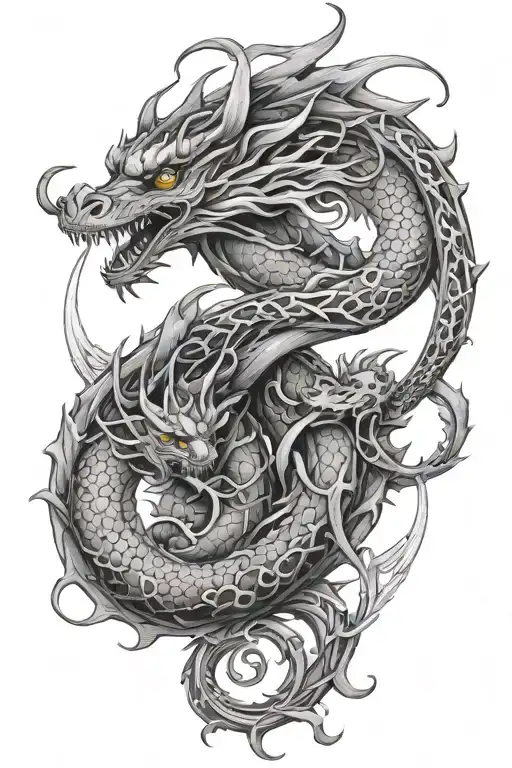 Gemini Dragon Intertwined