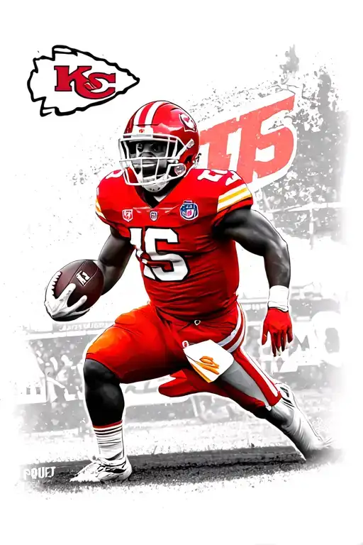 Nfl Football 15 Trikotnummer Mahomes Kansas City Chiefs Logo