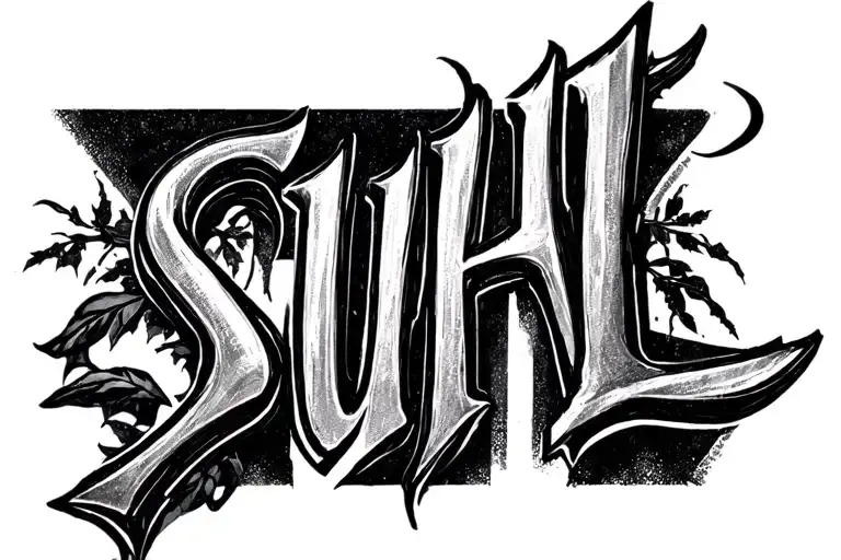 Negative Space Tattoo Lettering Suhl