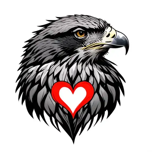Hawk With Heart Shape