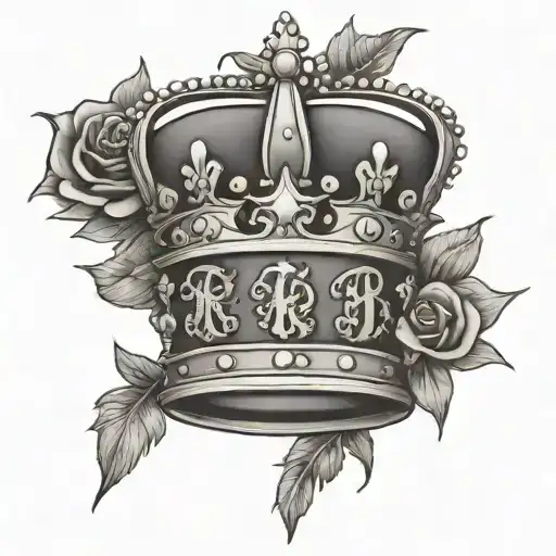 King Crown With Initials Engraved