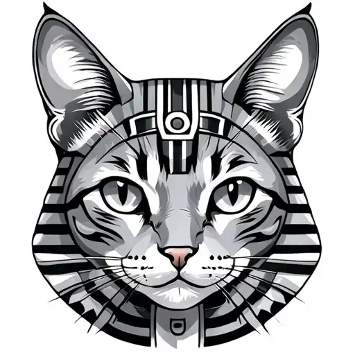 Egyptian Cat Retro