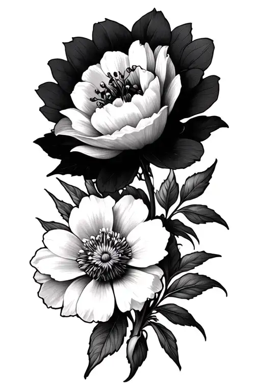 Birth Flower Tattoo For July And February
