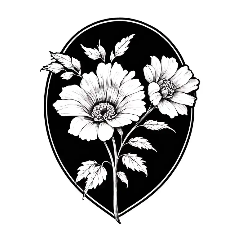 Birth Flower Tattoo For July And February