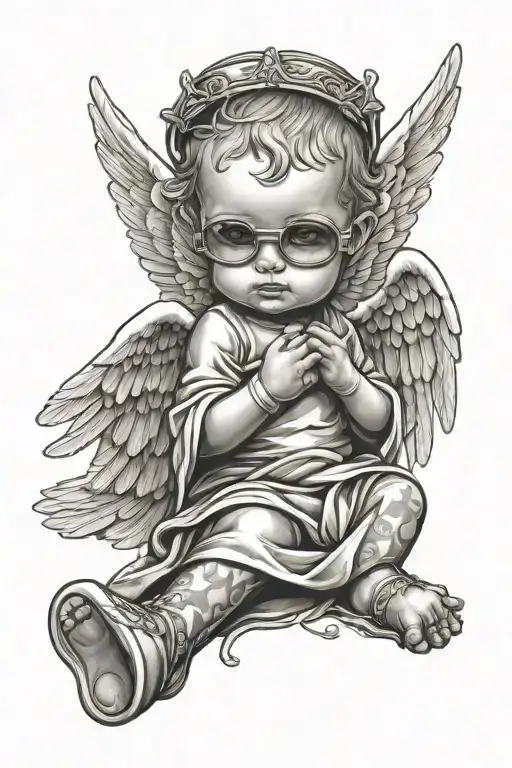 Christian Baby Angel With Shades