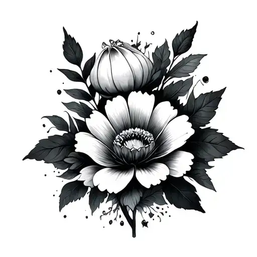 Nature Inspired Tattoo Featuring Flowers