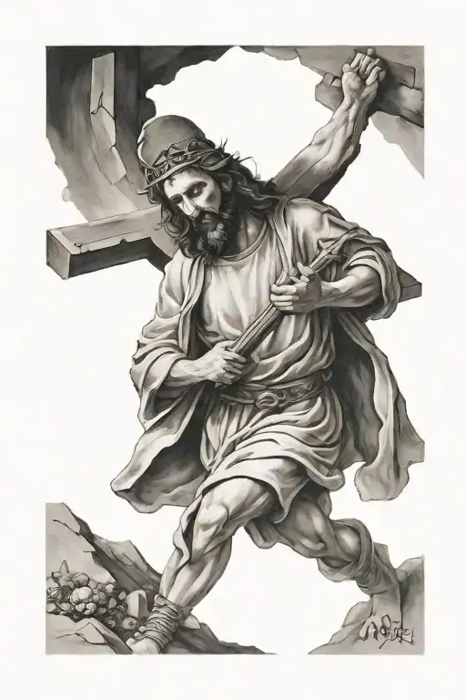 Jesus Carying The Cros To Golgotha