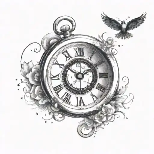 Night Sky Inside A Clock Face