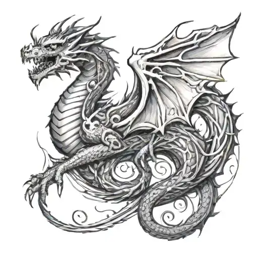 Dragon On Arm Fore Arm