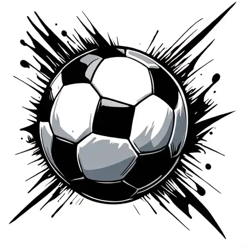 Soccer And Half A Ball