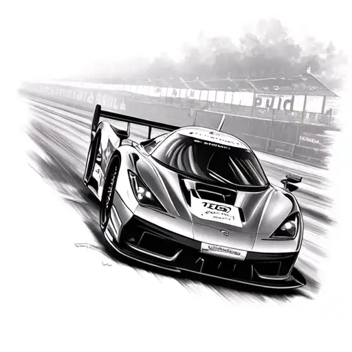 Ayerton Senna's Mclaren Car Racing On A Forearm