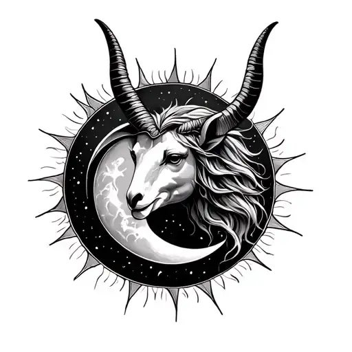 Sun Moon Capricorn Symbol