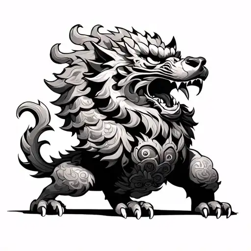 Foo Dog Fighting Oni