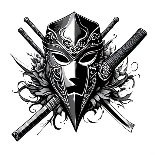 Mask They Are With A Katana