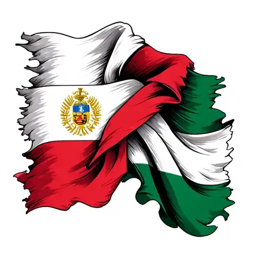 Filipino Flag Intertwined With Italy Flag Intertwined