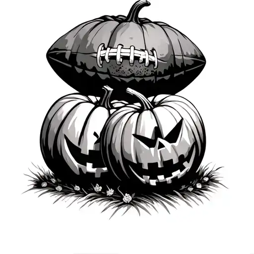 Football And Pumpkins