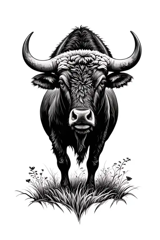 Buffalo In Nature Scene