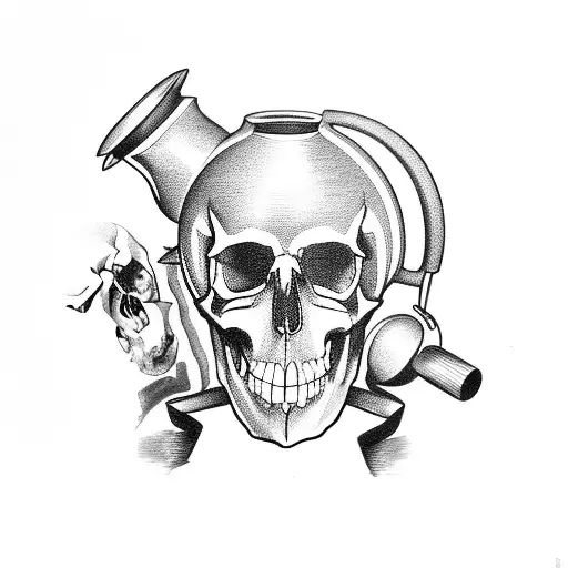 Coffee Pot With A Skull In It