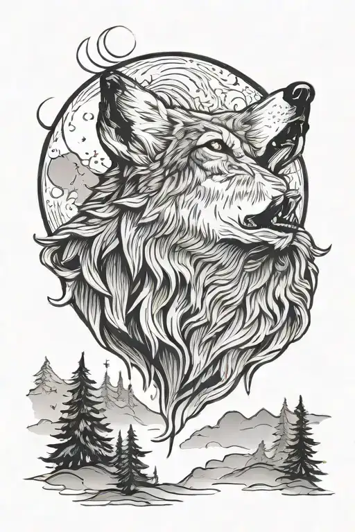Wolf Howling At The Moon