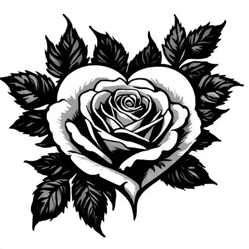 Perspective With Rose And Heart