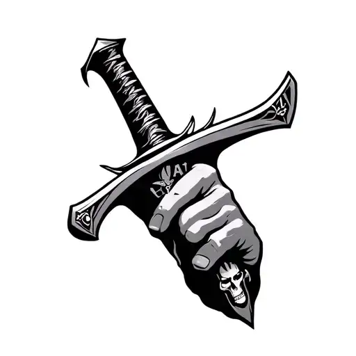 Raiders Logo Sword In Hand