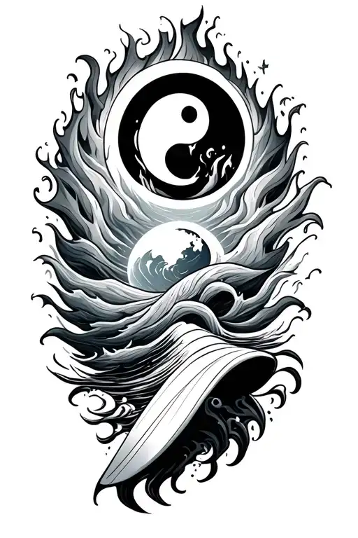 Earth Air Fire Water Surfing Yin