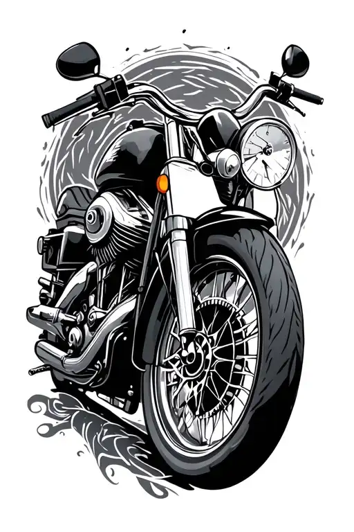 Motorcycle Compass Intertwined