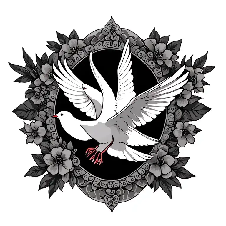 Spine Tattoo With Small Dove In It In Memory For Grandmother Very Classy