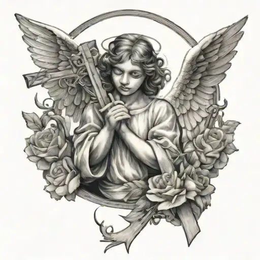 Angel Holding Cross