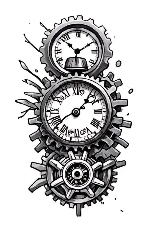 Family Time Clock Gears
