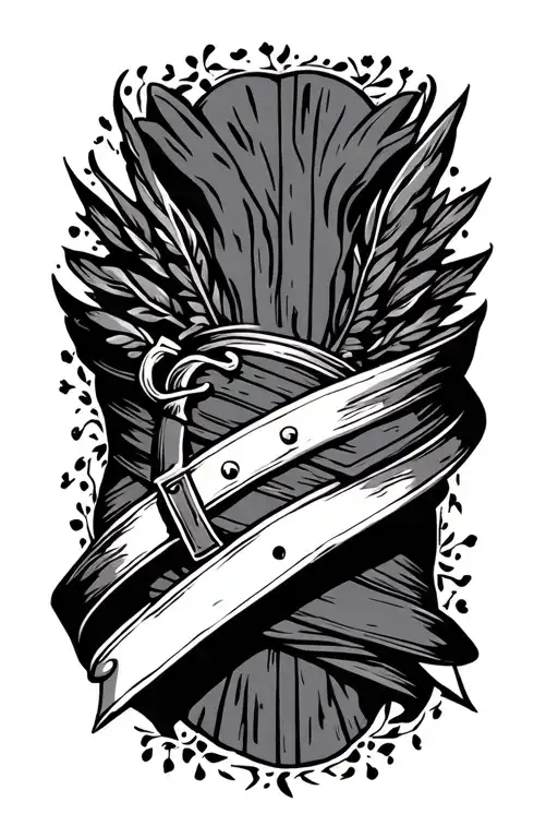 Latvian National Belt On Arm Tatto