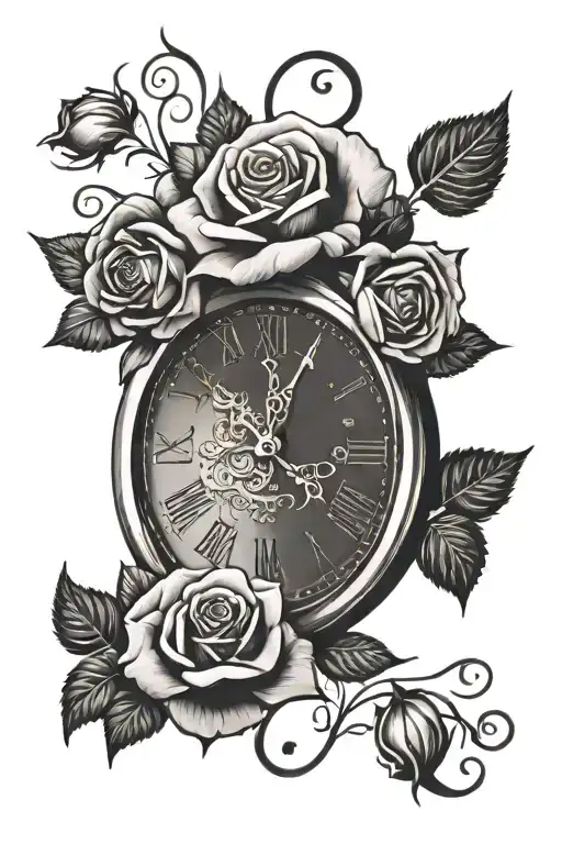 Clock And Rose