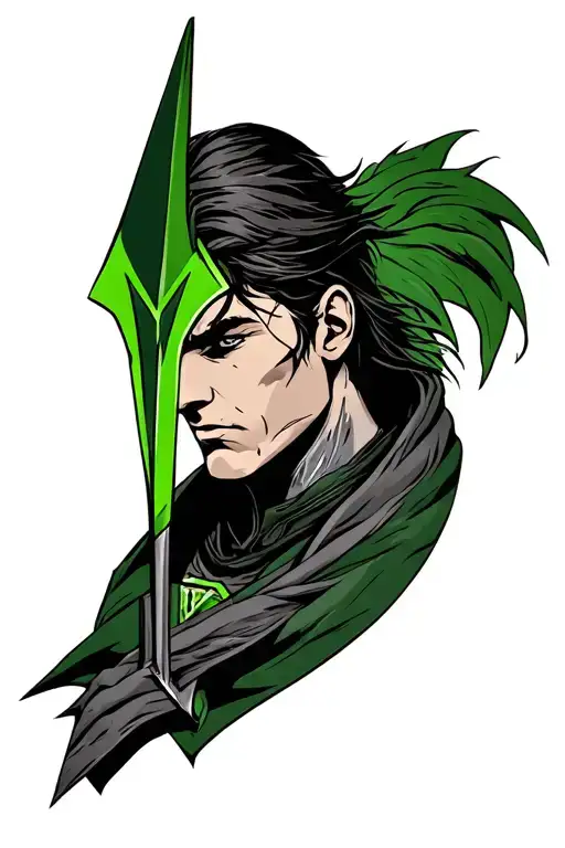 Cw Green Arrow Looking Down Bow