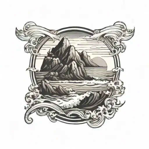 Ocean Religous Landscape Bicep