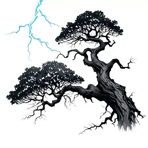 Lightning Striking A Tree