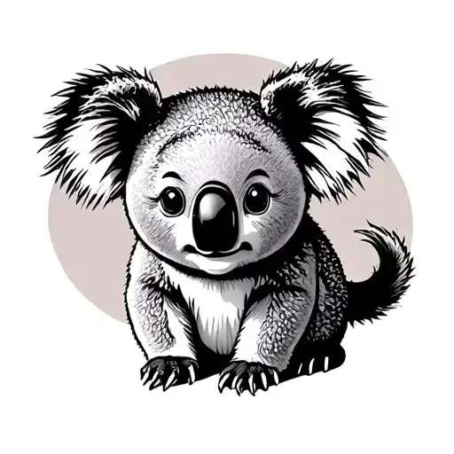 Totto Written With A Small Female Koala Nearby With Oriental Features