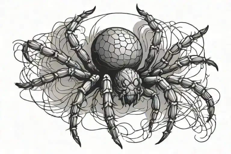 Girl In Love With A Spider Stamp Design