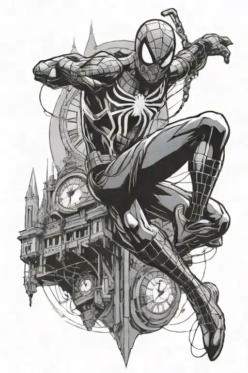 Spider Man Swing On The Tilted Towers Clock Tower