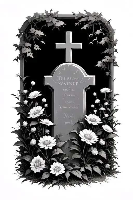 Graveyard With Flowers Blooming