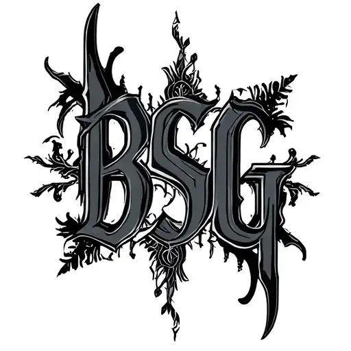 In Gothic Text The Letters Bsg