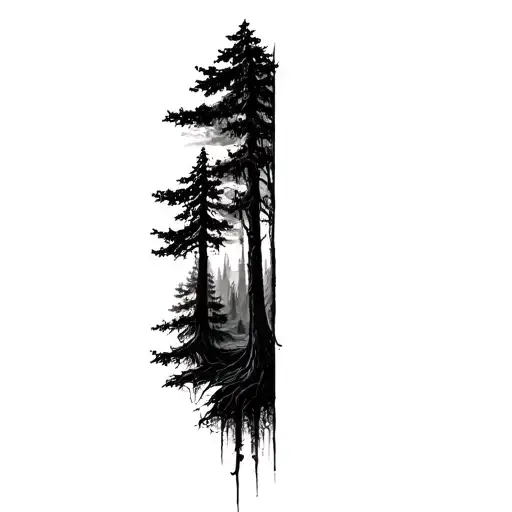 Dark Dense Shaded Forest