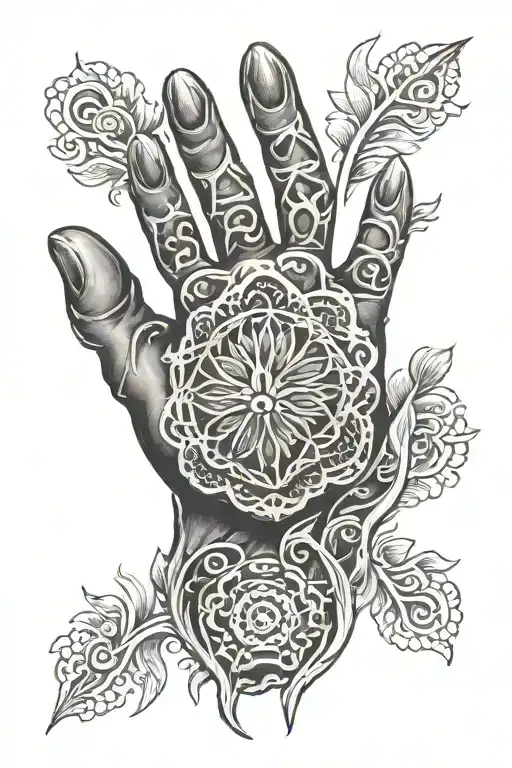 Hand And Bear Paw