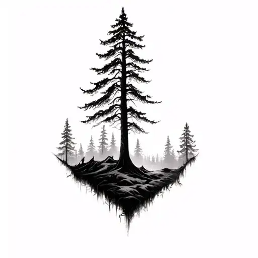 Dark Dense Shaded Forest